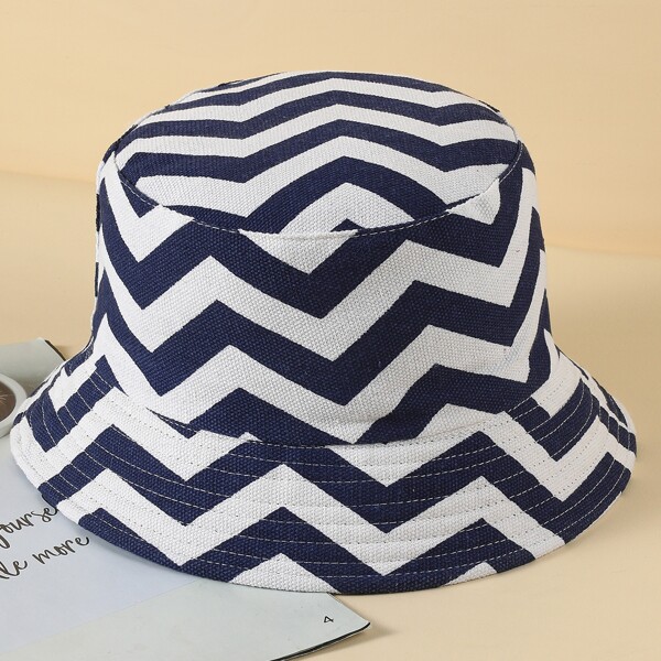 

Chevron Print Bucket Hat, Multicolor