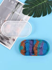 1 pieza Molde de resina epoxi para hacer posavasos DIY - Blanco - Ver 5