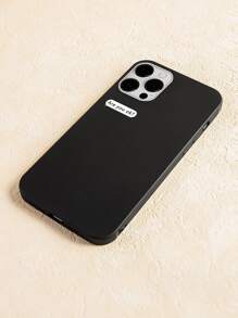 Letter Graphic Fashion Design Phone Case For Daily Use - Black - View 2