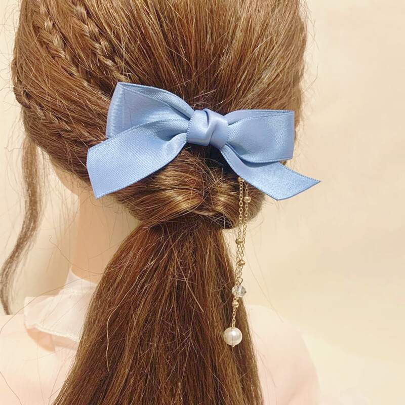 Bow Decor Hair Clip, Blue