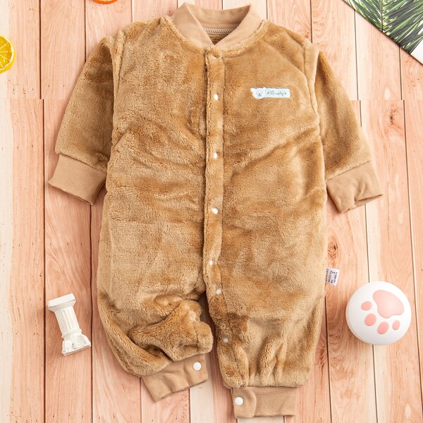 

Baby Cartoon Bear Teddy Jumpsuit, Brown
