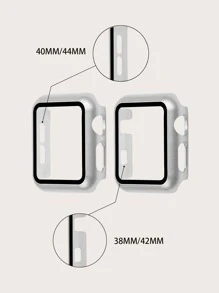 Vỏ chống rơi Colorblock tương thích với Apple Watch - Bạc - Xem 3