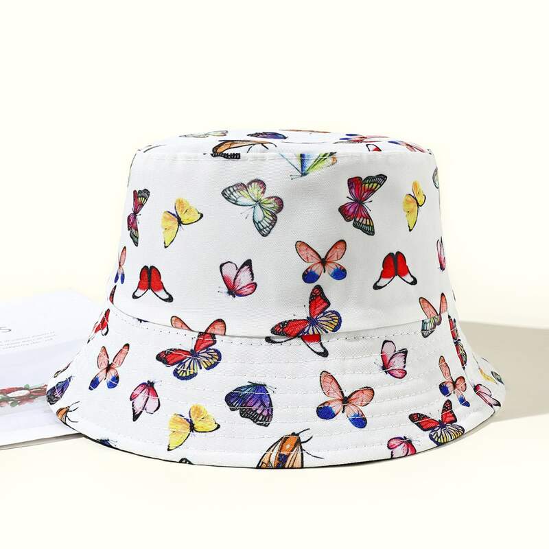 

Butterfly Pattern Bucket Hat, Multicolor