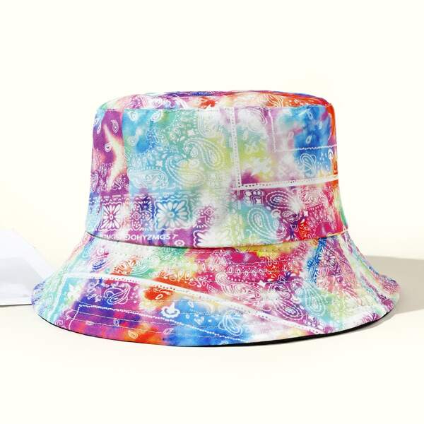 

Paisley Print Bucket Hat, Multicolor