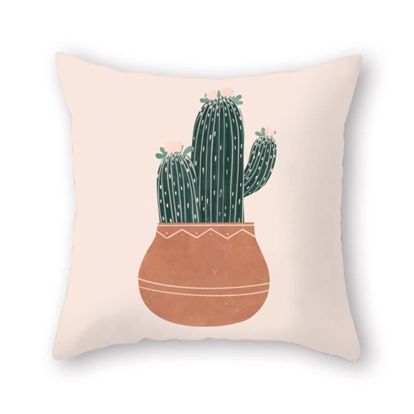 

Cactus Pattern Cushion Cover Without Filler, Multicolor