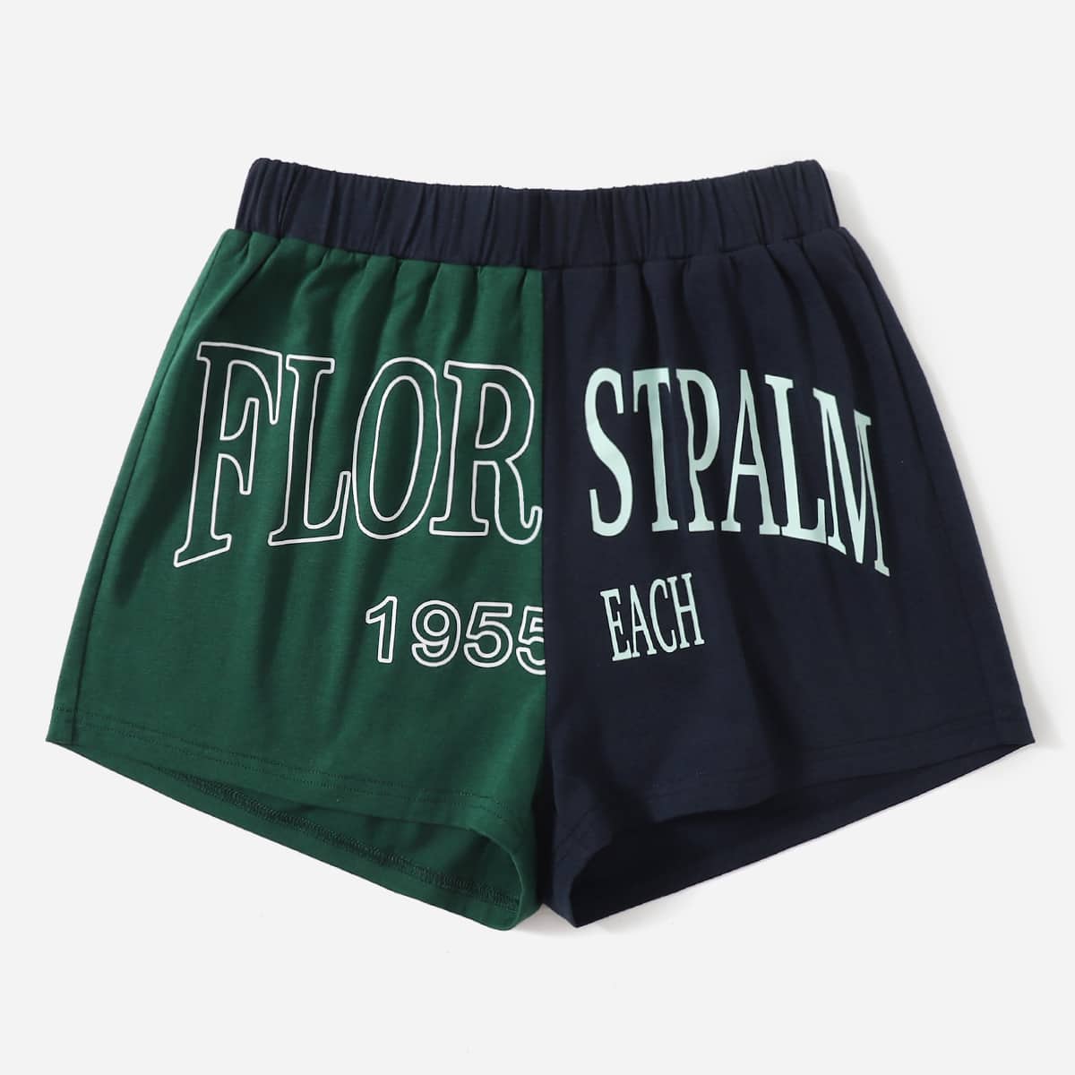 

Letter Colorblock Track Shorts, Multicolor