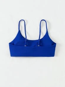 Spaghetti Strap Bikini Top, For Summer Beach Vacation - Royal Blue - View 2