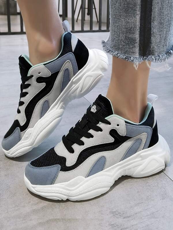 panel chunky sneakers