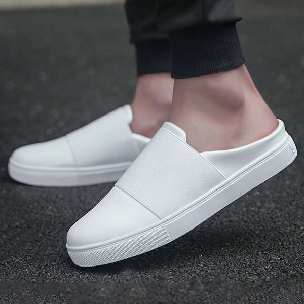 

Men Minimalist Flat Loafers, White
