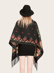 Floral Print Scarf Boho - Multicolor - View 2