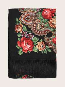 Floral Print Scarf Boho - Multicolor - View 3