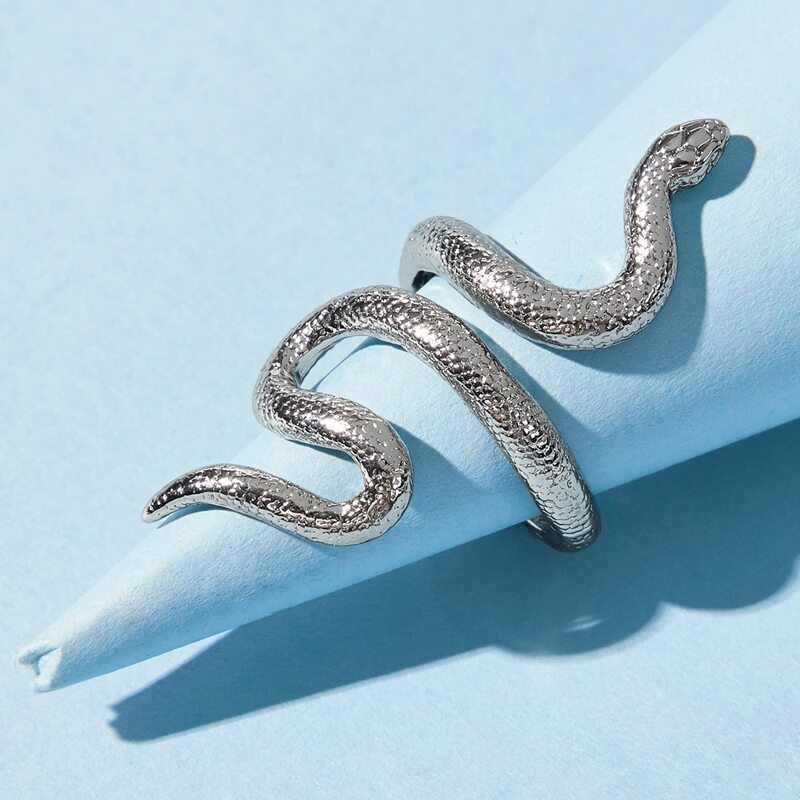 

Serpentine Design Ring, Silver