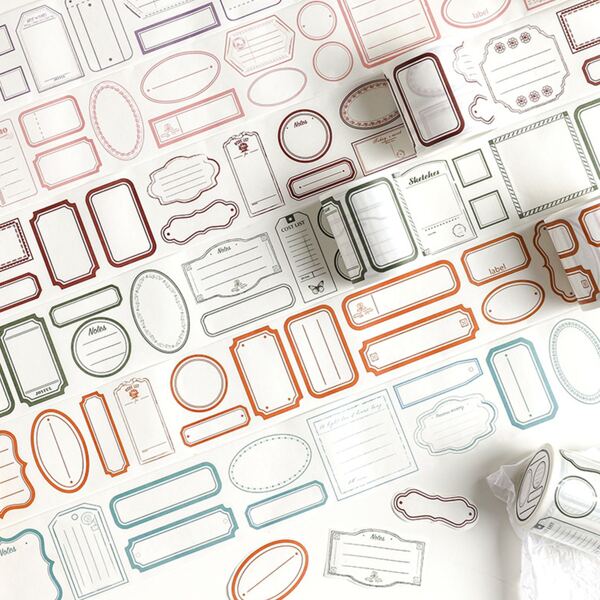 

1roll Random Label Sticker Tape, Multicolor
