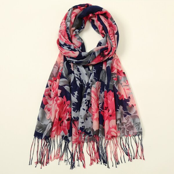 

Floral Print Scarf, Multicolor