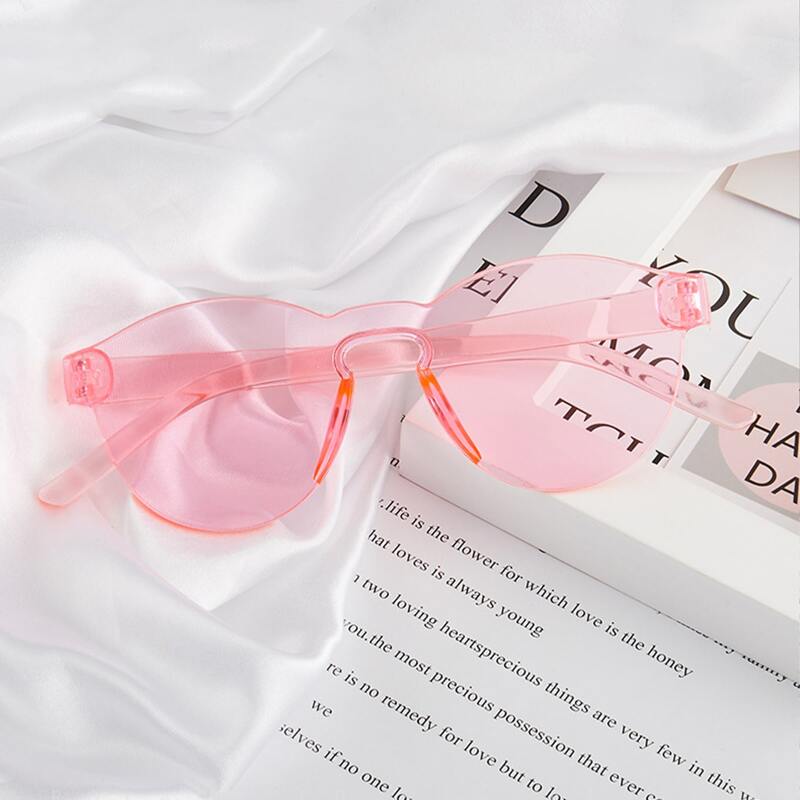 

Tinted Lens Rimless Sunglasses, Pink