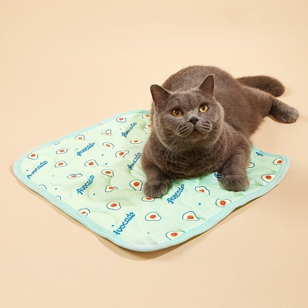 

Avocado Print Pet Mat, Green