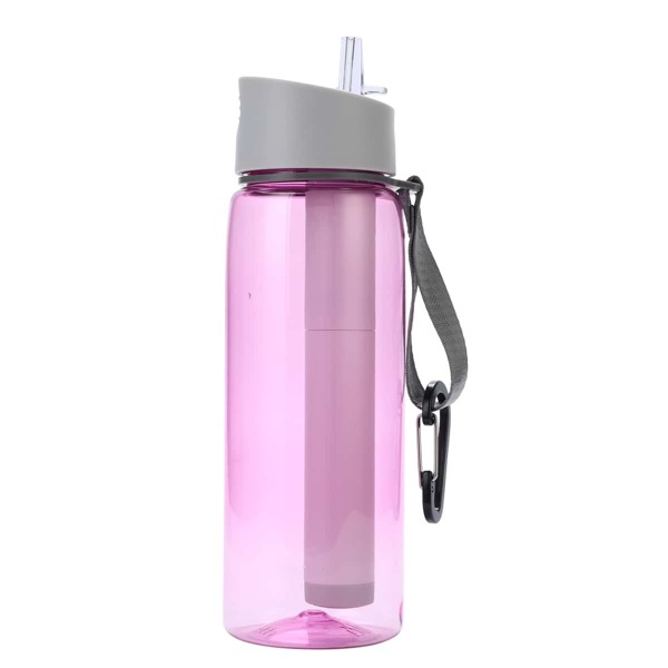 

1pc Filter Water Bottle, Pink