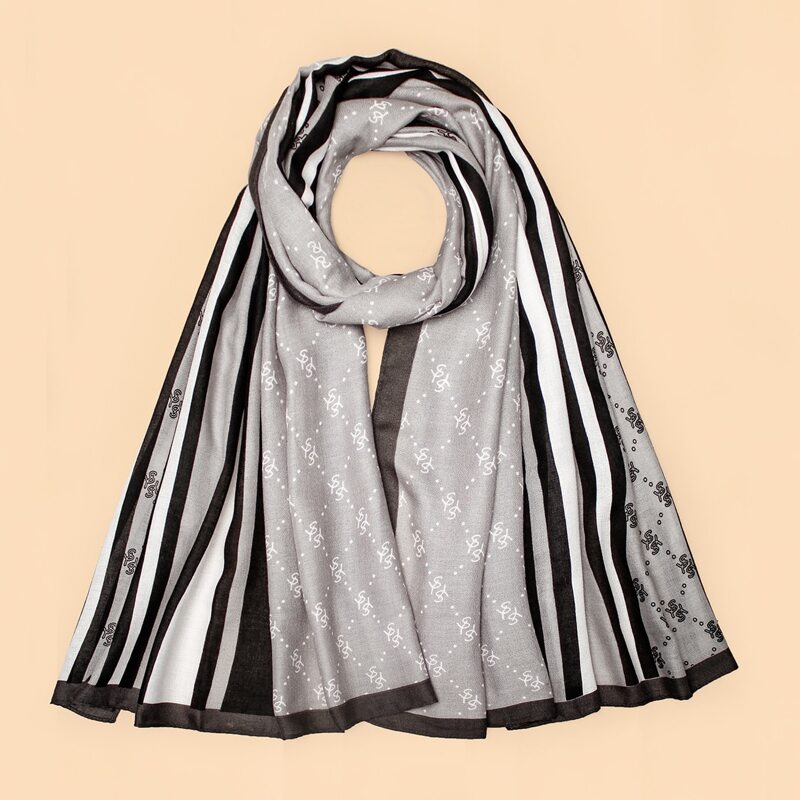 

Striped Pattern Scarf, Multicolor