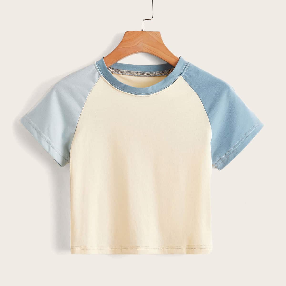 

Colorblock Crop Tee, Multicolor