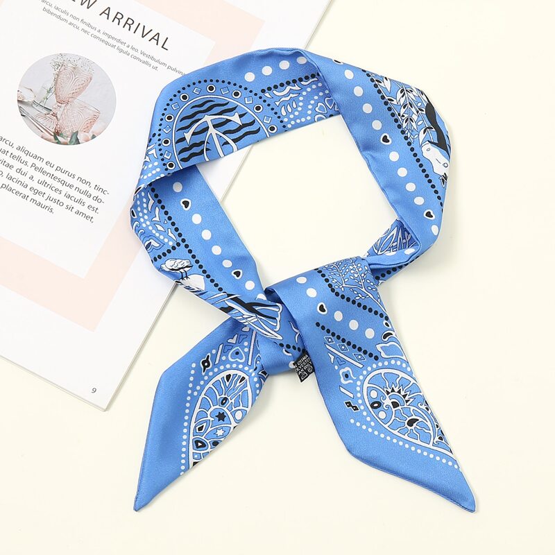 

Polka Dot Print Scarf, Blue