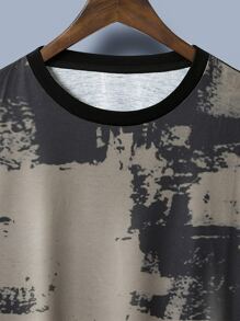 Manfinity Men Graphic Print High Low Tee - Multicolor - View 5