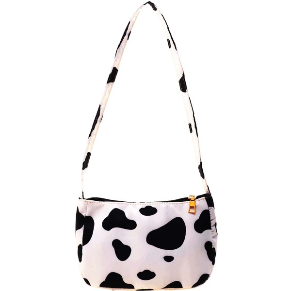 

Cow Pattern Square Bag, Black and white