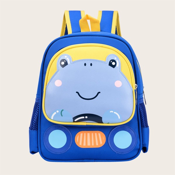 

Toddler Boys Frog Pattern Backpack, Royal blue