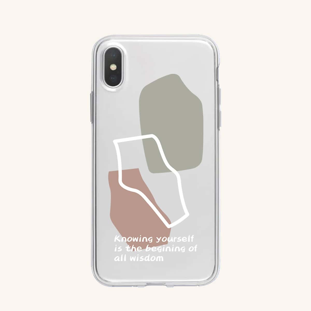 

Colorblock Transparent Phone Case, Clear