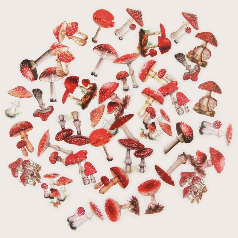 

1pack Mushroom Pattern Sticker, Multicolor