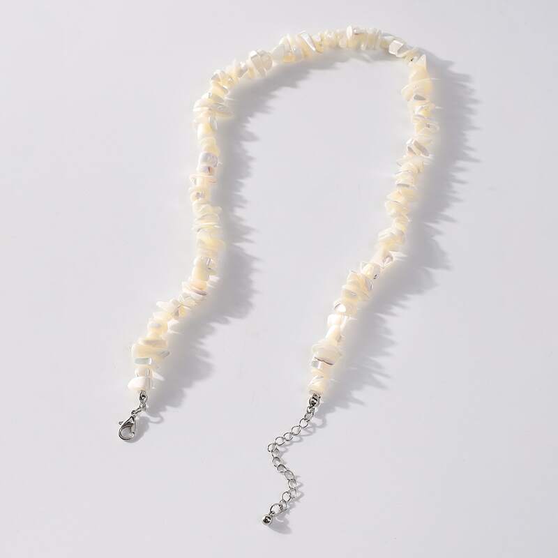 

Shell Beaded Decor Necklace, White