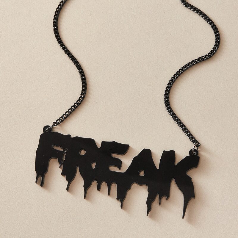 

Letter Pendant Necklace, Black