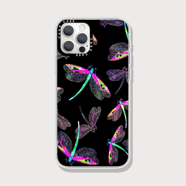 

Dragonfly Print Phone Case, Multicolor