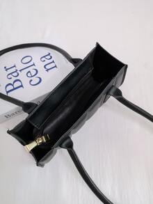 Túi vuông chần bông tối giản - màu đen - Xem 3