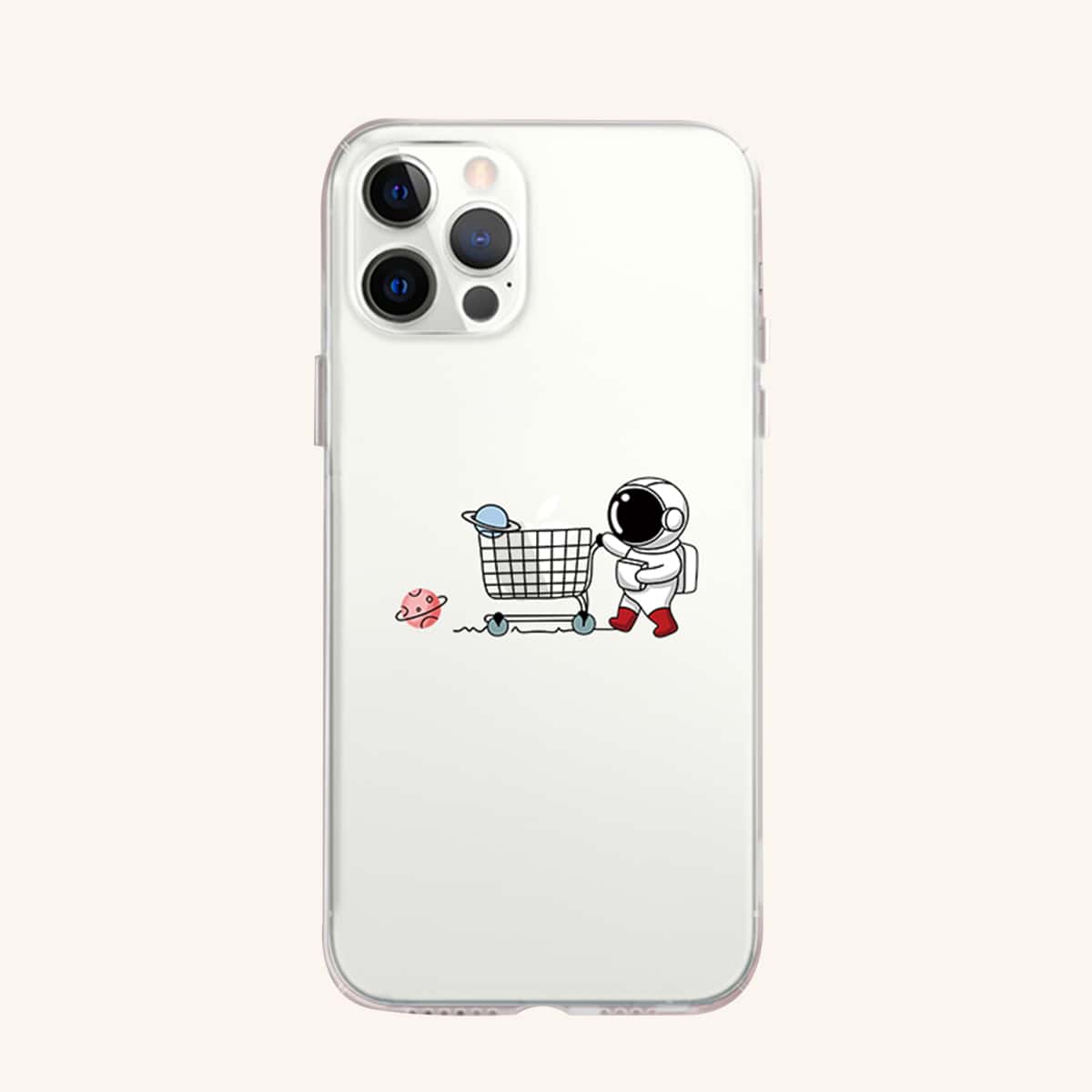 

Cartoon Astronaut Clear Phone Case