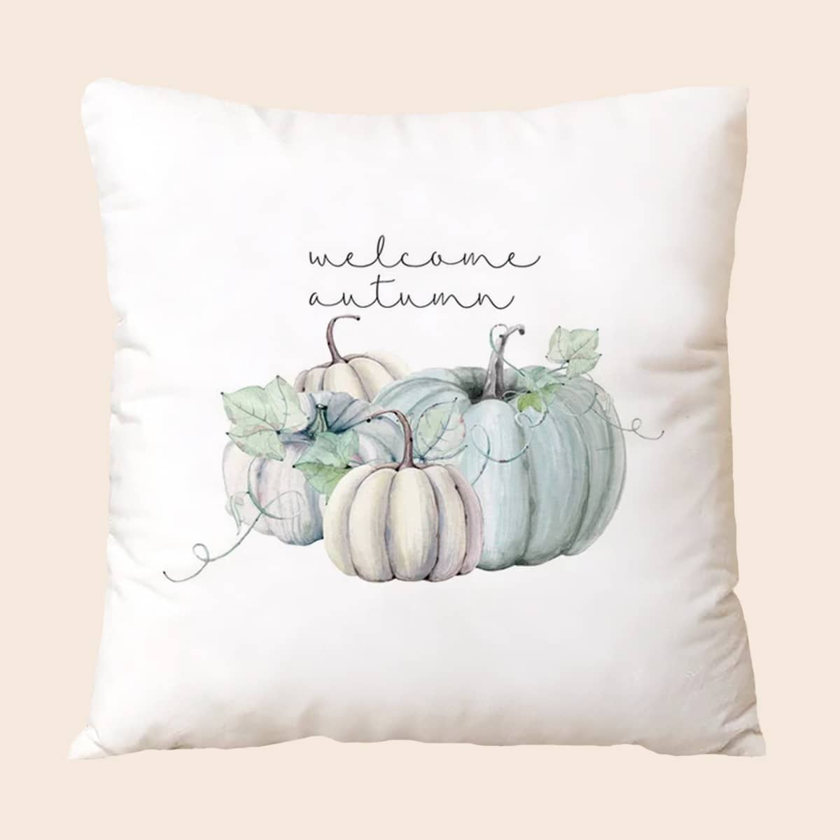 

Pumpkin Print Cushion Cover Without Filler, Multicolor