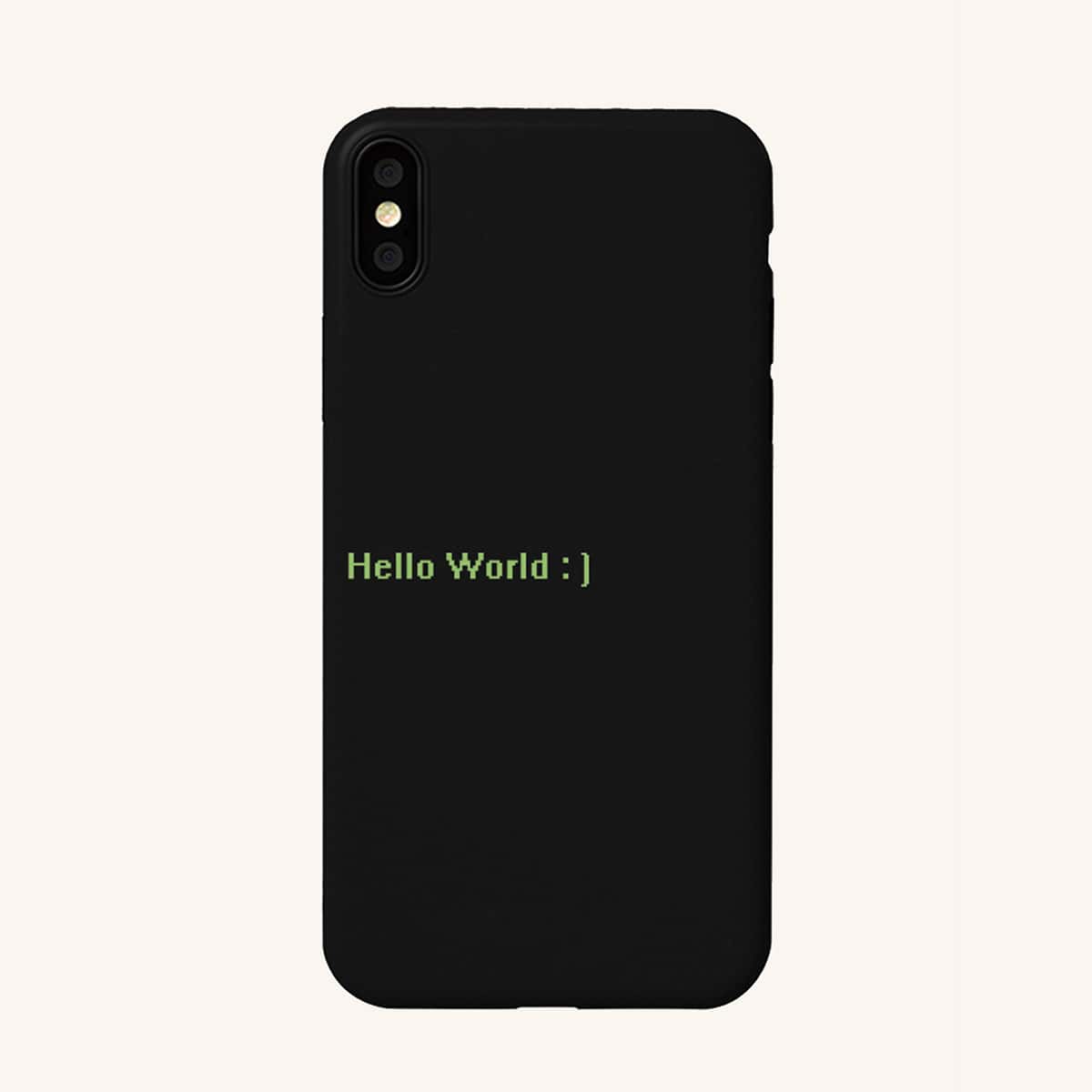 

Letter Graphic Phone Case, Black