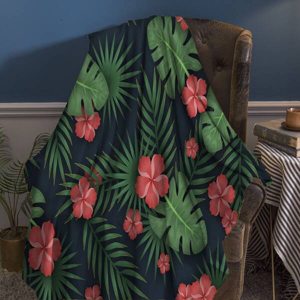 

Flower Print Blanket, Multicolor
