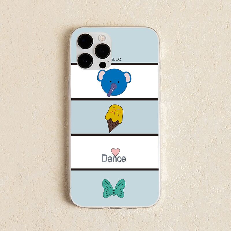 

Cartoon Graphic Phone Case, Multicolor
