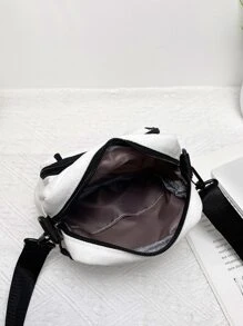 高中學生大學新生多功能單肩包休閒包mini Men Crossbody Bag,適用於旅行、學校、戶外、運動和上下班等,單肩包、斜挎包、側背包、方形包,夏季假期學校用品,適用於學生男性；男性禮物。 - 白色 - 查看 4