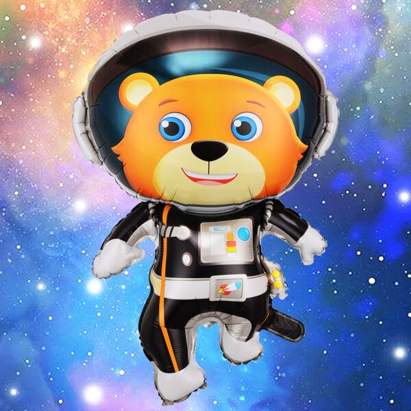 

1pc Astronaut Bear Balloon, Multicolor