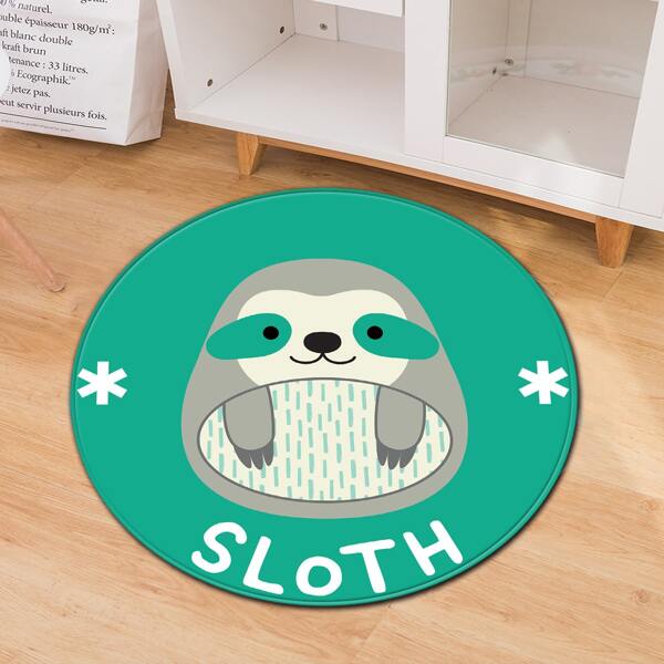 

Kids Cartoon Sloth Pattern Floor Carpet, Multicolor