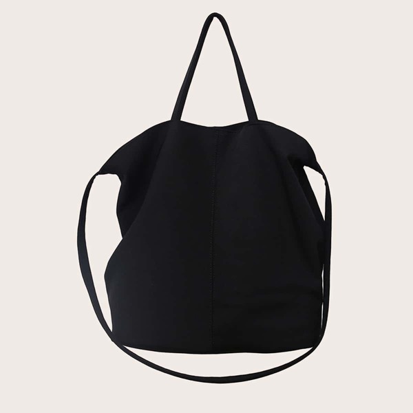 

Minimalist Shoulder Tote Bag, Black