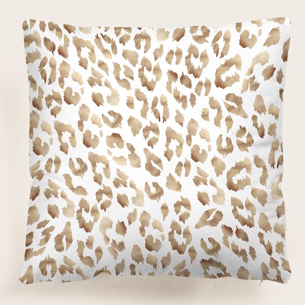 

Leopard Print Cushion Cover Without Filler, Multicolor