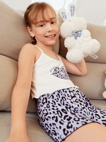 Conjunto de pijama con estampado de boca - Multicolor - Ver 4