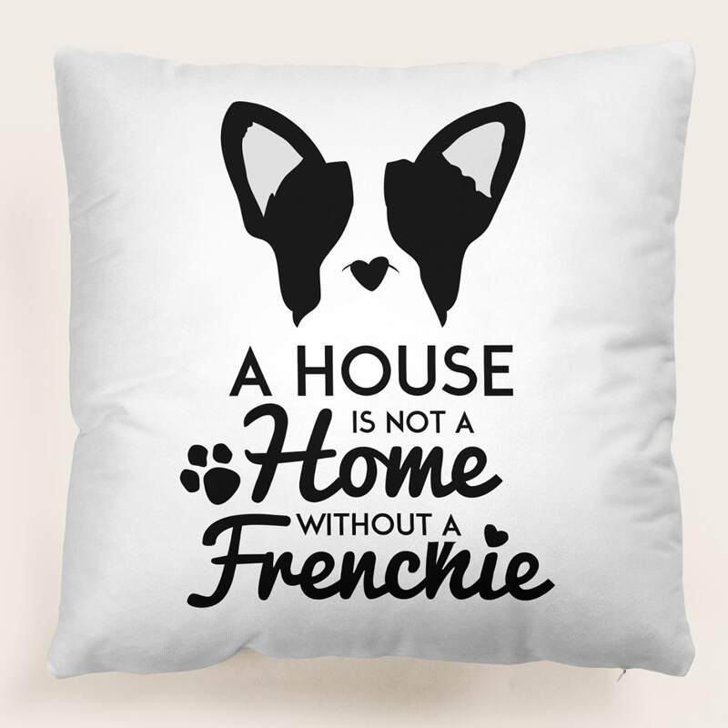 

Slogan Graphic Cushion Cover Without Filler, Black and white
