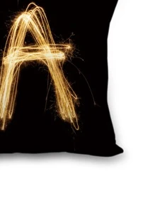 1pc Alphabet Print Cushion Cover Without Filler, Modern Throw Pillow Case For Sofa, Home Decor - Black - View 3
