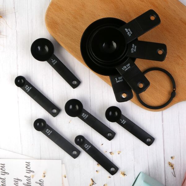 

10pcs Plastic Measuring Spoon, Black