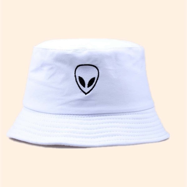 

Alien Embroidered Bucket Hat, White