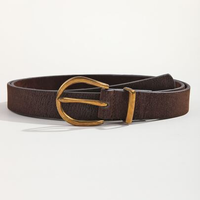 PU Buckle Belt With Hole Punch