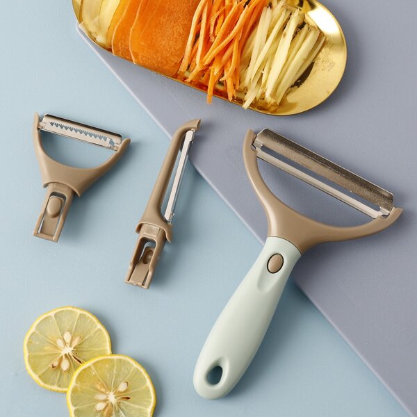 

3pcs Kitchen Peeler Set, Multicolor